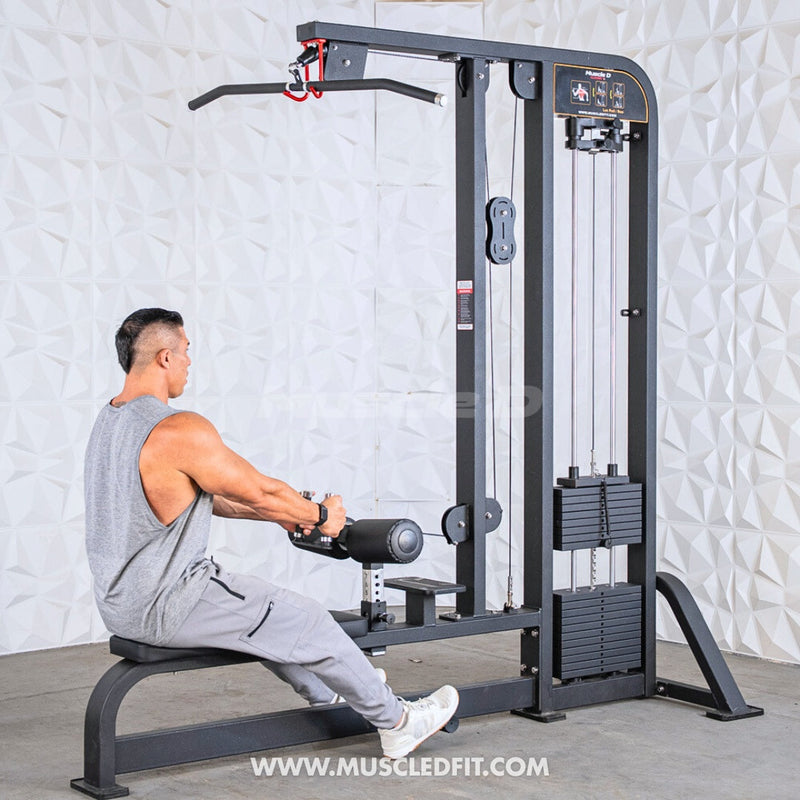 Classic V2 Selectorized Lat Pulldown / Low Row Combo by Muscle D Fitness